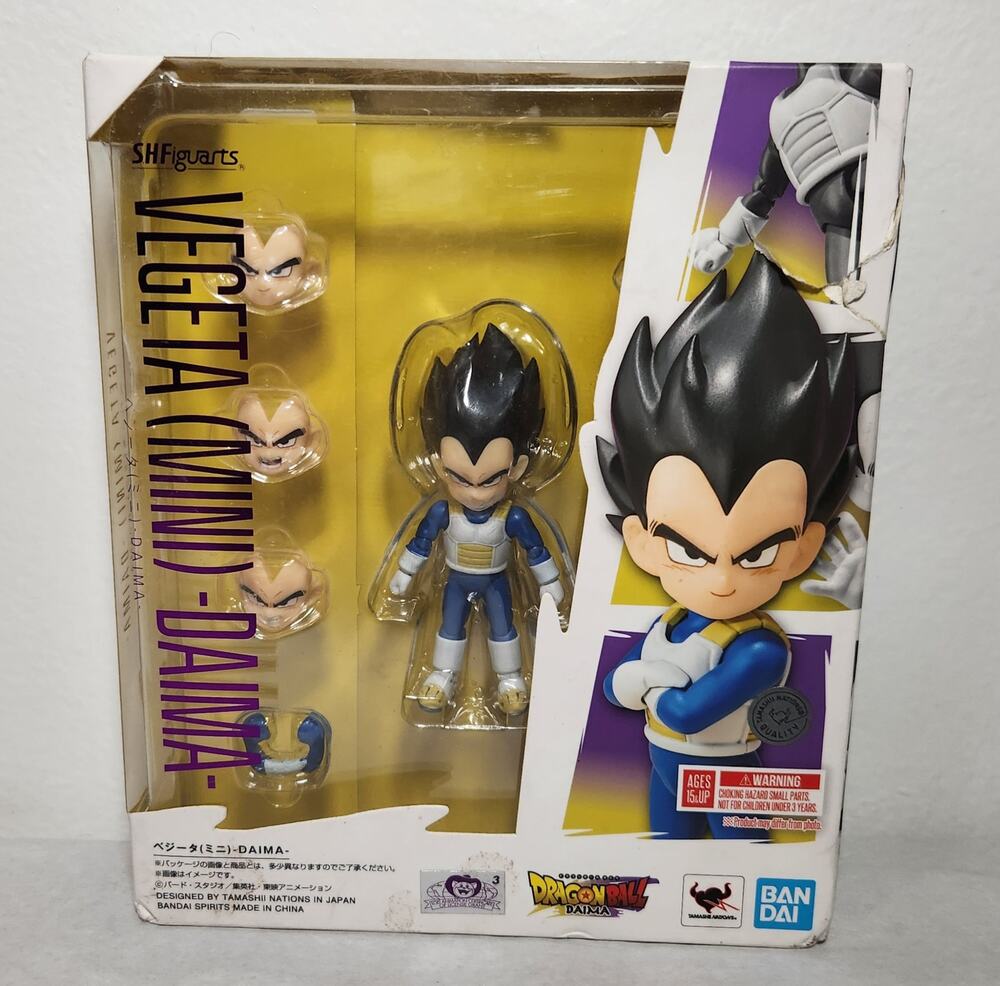 Dragonball Vegeta Mini Daima S.H. Figuarts 2.8" Action Figure Complete Open Box